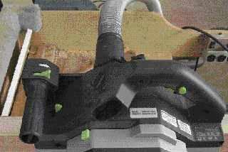 The Festool are toward the rear, which provides better user control.