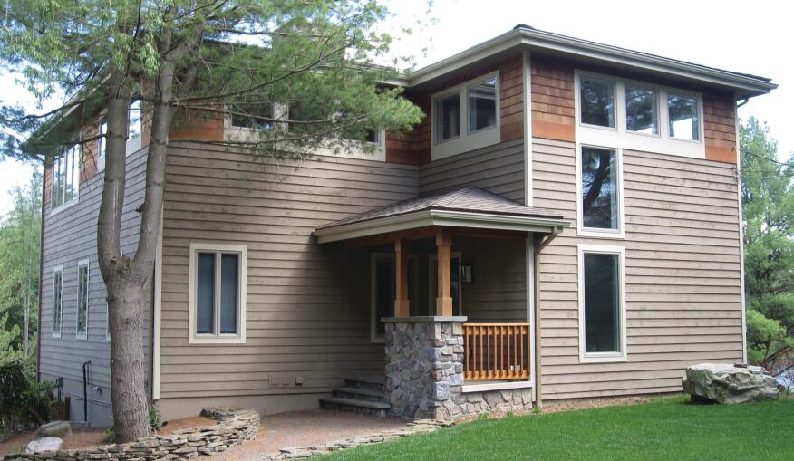 EXPANDING ITS HORIZONS: Rinehimer Construction recently has focused on high-end remodeling and renovation projects, such as this house. But it wants to get into more new-home construction and is targeting customers wanting to build vacation or second homes costing above $250,000.
