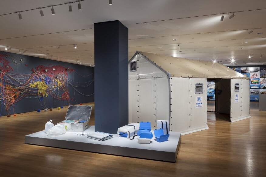 Ikea's Better Shelter as displayed at MoMA's "Insecurities" exhibit