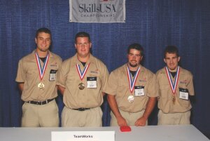 Next-gen employees? 2008 SkillsUSA High School gold medalist construction team from Sparta High School (Ill.): )L-R) Lance Glodo, Alexander Veath, Dustin Salger, Josh Hanna.
