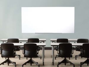 Edge Whiteboard

Polyvision

www.polyvision.comHigh-gloss, cradle-to-cradle, silver-certified, proprietary ceramicsteel surfacingAccepts magnetsMore writing space with less trimScreenprinted surface options availableOptional trackboard surfaceCertified in Greenguard's IAQ and for Children and Schools program