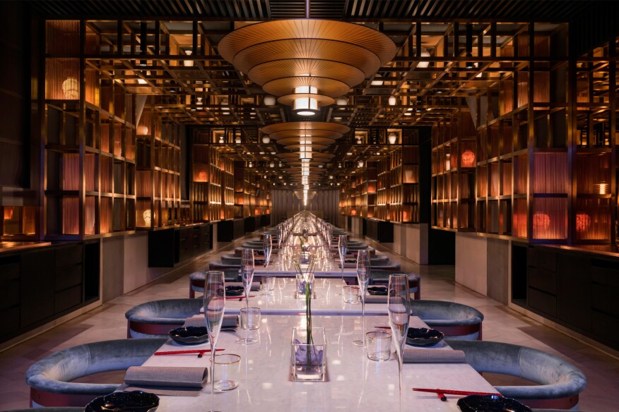 Main dining room, the Peacock Room restaurant