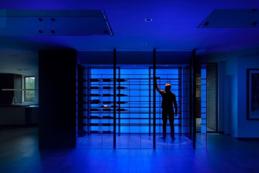 Modern house in Denver, designed by Semple Brown, with lighting design by 186 Lighting Design Group