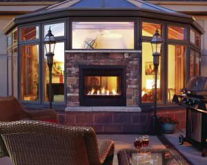 Double The Design Heat N Glo Twilight Modern Two Sided Gas