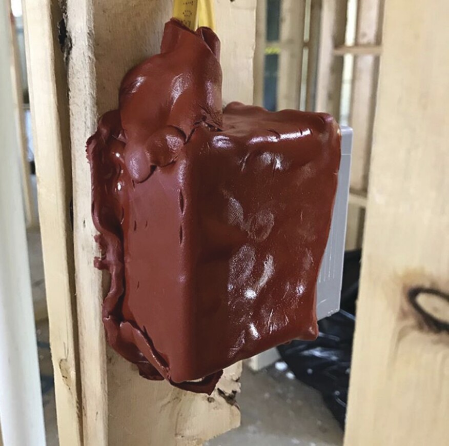 All the holes in electrical boxes in the wall must be sealed. Putty pads provide an easy way to do this quickly and effectively.