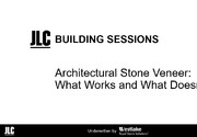 Architectural Stone Veneer - What Works and What Doesn't - Video