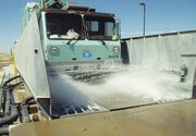 High-pressure wheel-washing