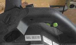 The Festool's safety switch is near the trigger. The Porter-Cable has no safety lockout.