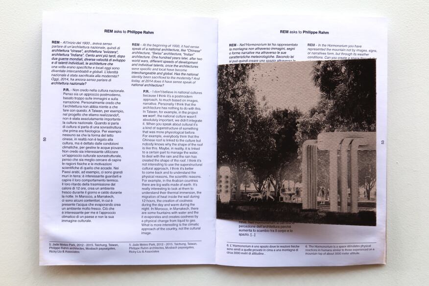A graphic of Jade Meteo Park, Taiwan, 2012-2015, by Phillipe Rahm in the second issue.
