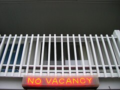 No vacancy sign