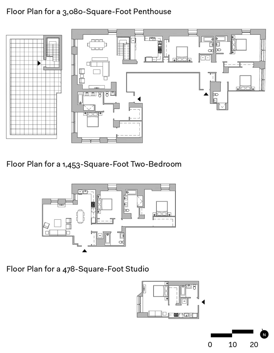 Floor plans from 91 Leonard