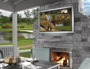 TV for All Seasons: These days, residents expect to see flat-panel TVs everywhere, including outdoors. SunBriteTV, which specializes in sealed, weatherproof flat-panels, offers the Signature Line of 55-, 46-, and 32-inch, high-definition models. Each has an antiglare LCD panel for viewing in daylight and a built-in audio system powerful enough to overcome the din of the outdoors.