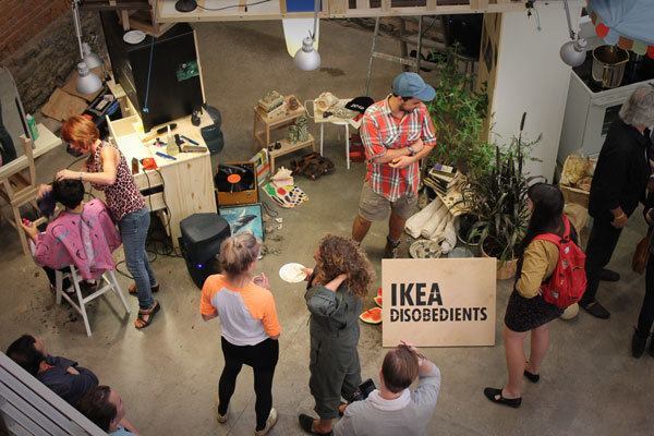 An image from “Ikea Disobedients,” which debuted in Madrid in 2011 and was restaged last year at the Museum of Modern Art’s PS1 satellite in Queens. In fashioning this political commentary on domestic living in major metropolitan areas, Jaque took basic Ikea furniture and piled it up sideways and upside down to create a stage set that resembled a tree house. New Yorkers Jaque had met during his research became the actors, performing their domestic lives on this makeshift stage.