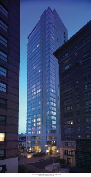 TAKE THE GRAY OUT: Prior to its redevelopment, the urban lot, which was owned by developer Joe Zuritsky's family for more than 50 years, contained surface parking.