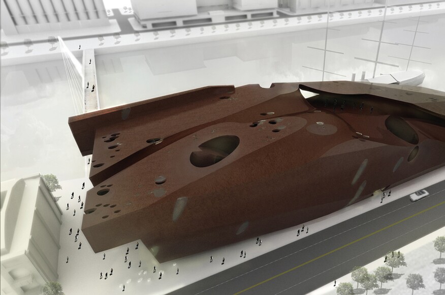 Perspective view from above