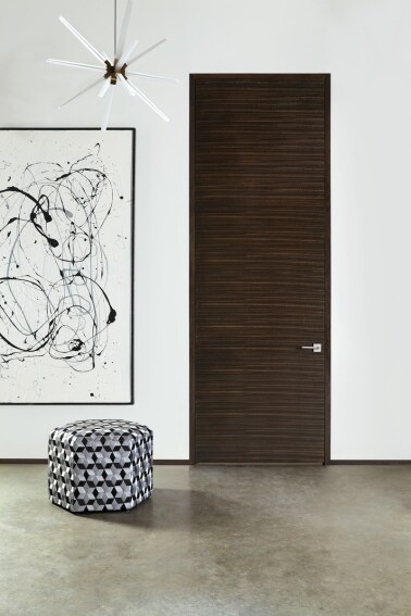 Tru&Modern Flush Wood Door in Mahogany with Ebony Stain (PRNewsfoto/TruStile Doors)
