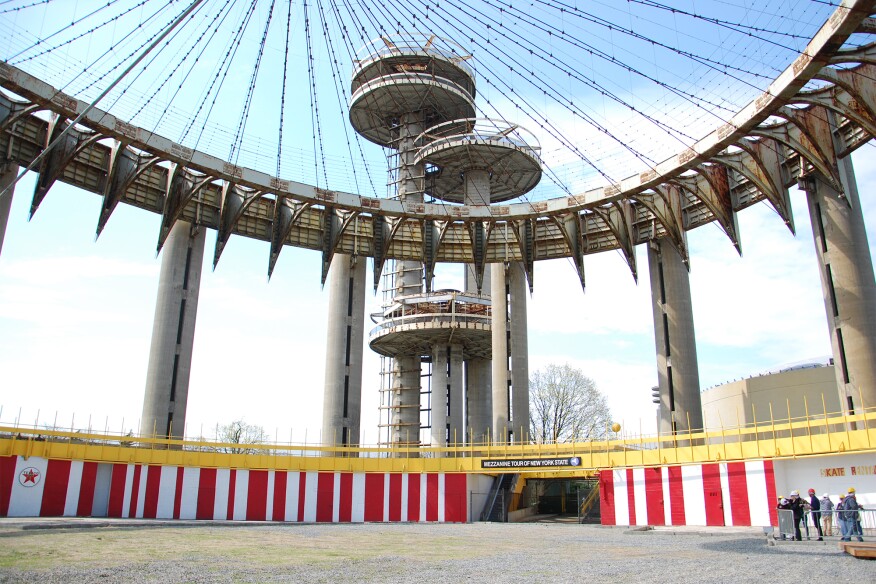 Designed for the 1964 New York World's Fair held in Queens, N.Y., the pavilion has fallen into disrepair.